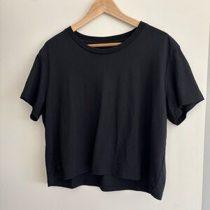 tentree cropped relaxed t-shirt black xl nwot
